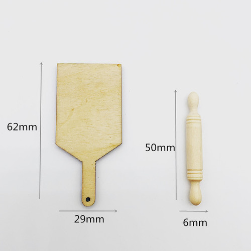Dollhouse Dollhouse Miniature Kitchen Food Toy Displays Photography Props Rolling Pin Cutting Board Combination