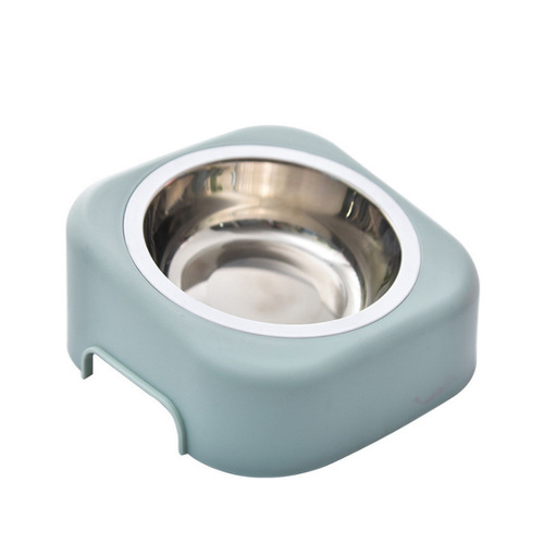Factory direct supply pet bowl 15 degree tilt neck protection feeding basin cat bowl dog bowl anti-knock over detachable pet food bowl