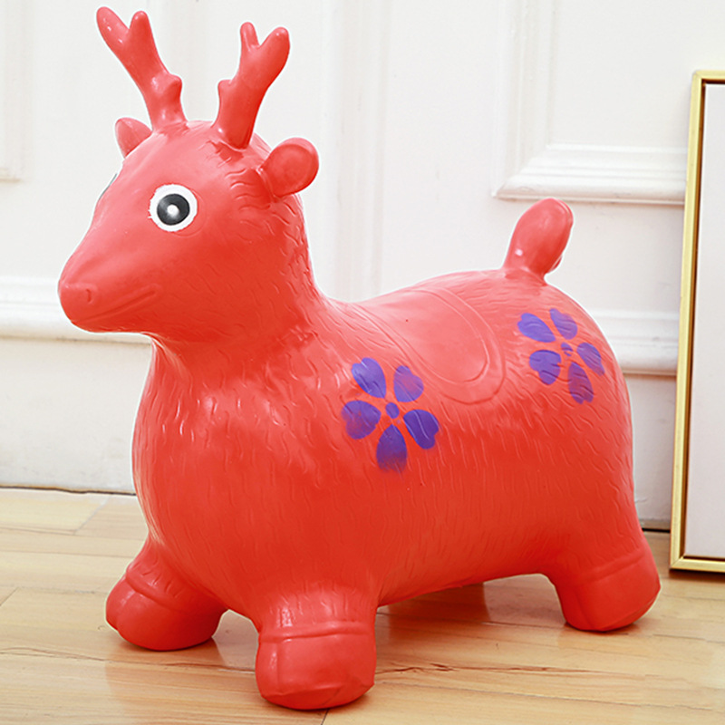 Caballo inflable grande y colorido para niños, caballo inflable reforzado y a prueba de explosiones, artículo de venta al por mayor.