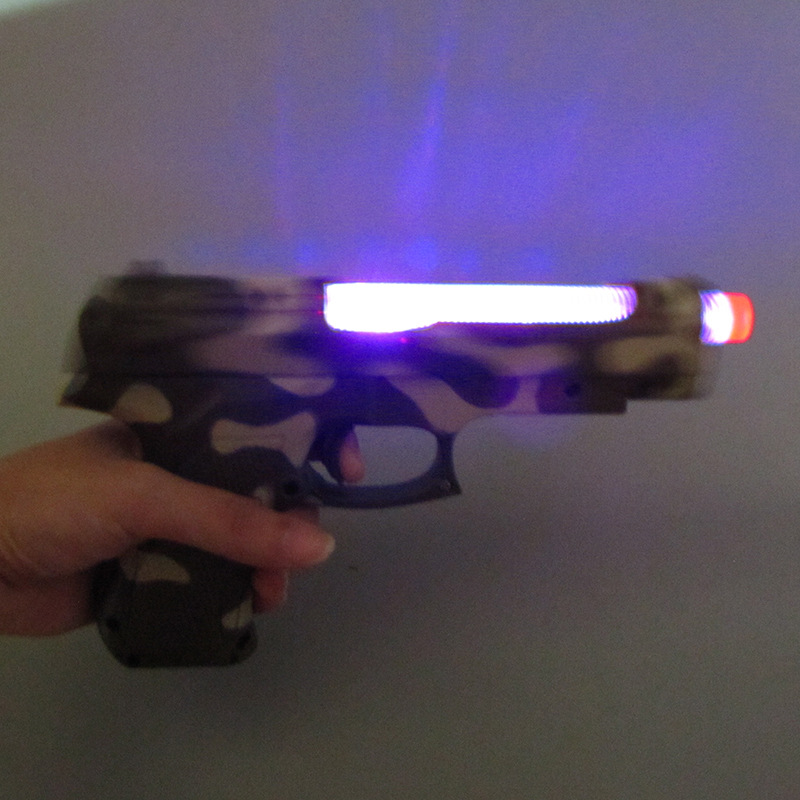 Nuevo modelo de simulación de pistolas eléctricas infantiles luz música vibración barraca venta al por mayor juguetes de puzzle para niños