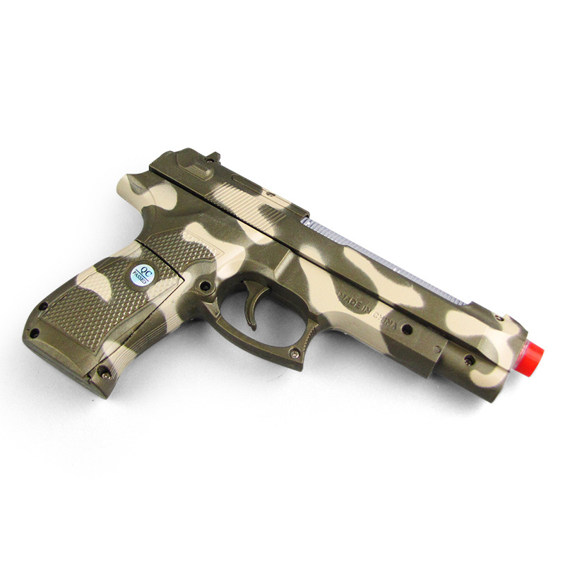 Nuevo modelo de simulación de pistolas eléctricas infantiles luz música vibración barraca venta al por mayor juguetes de puzzle para niños