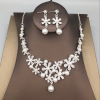 Wedding dress for bride, accessory, earrings, necklace, set, chain, simple and elegant design, wholesale