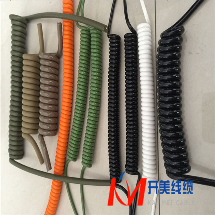 吹风机螺旋电缆弹簧线特种螺旋线聚氨酯卷线工厂现货供应钢丝