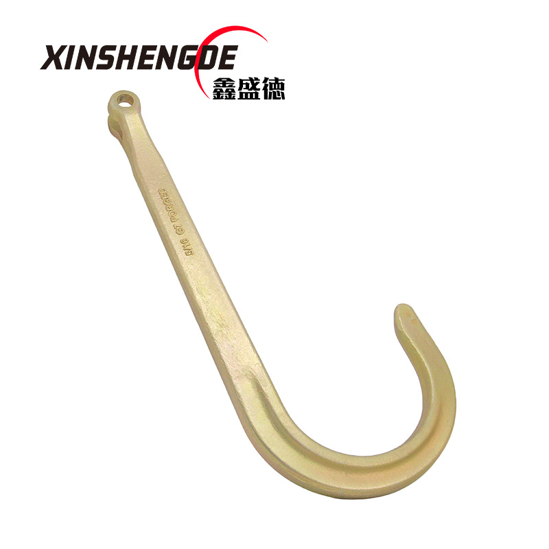 羊角J形钩 锻造J钩 即墨索具厂家 锻造非标吊钩抓钩