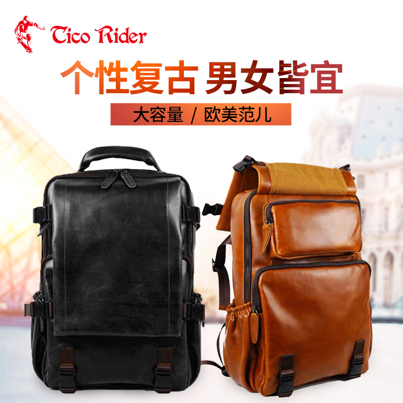 retro polyurethane fashionable backpack