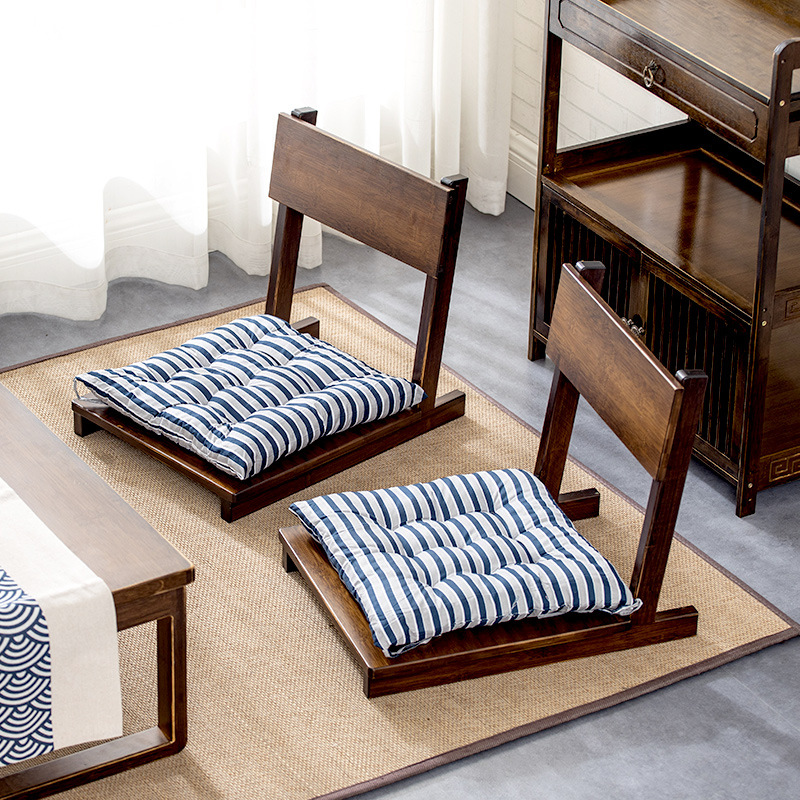 Directo de fábrica japonés tatami perezoso y silla de la habitación balcón Bahía ventana silla madera maciza simple cama respaldo silla image 4
