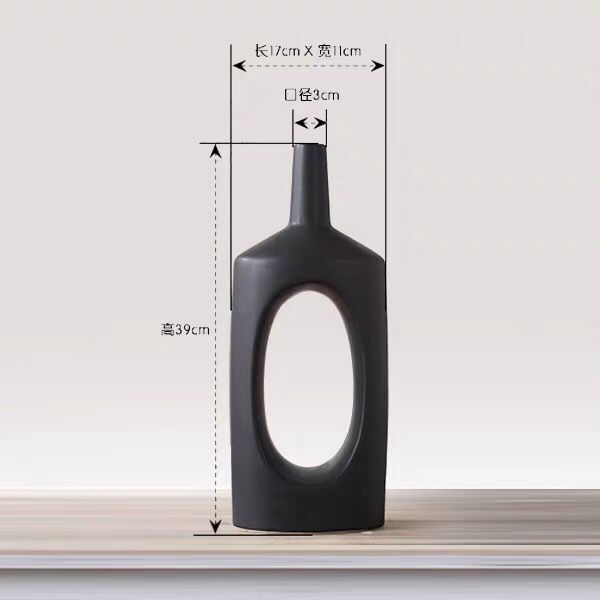 Jarrón alto negro HP138