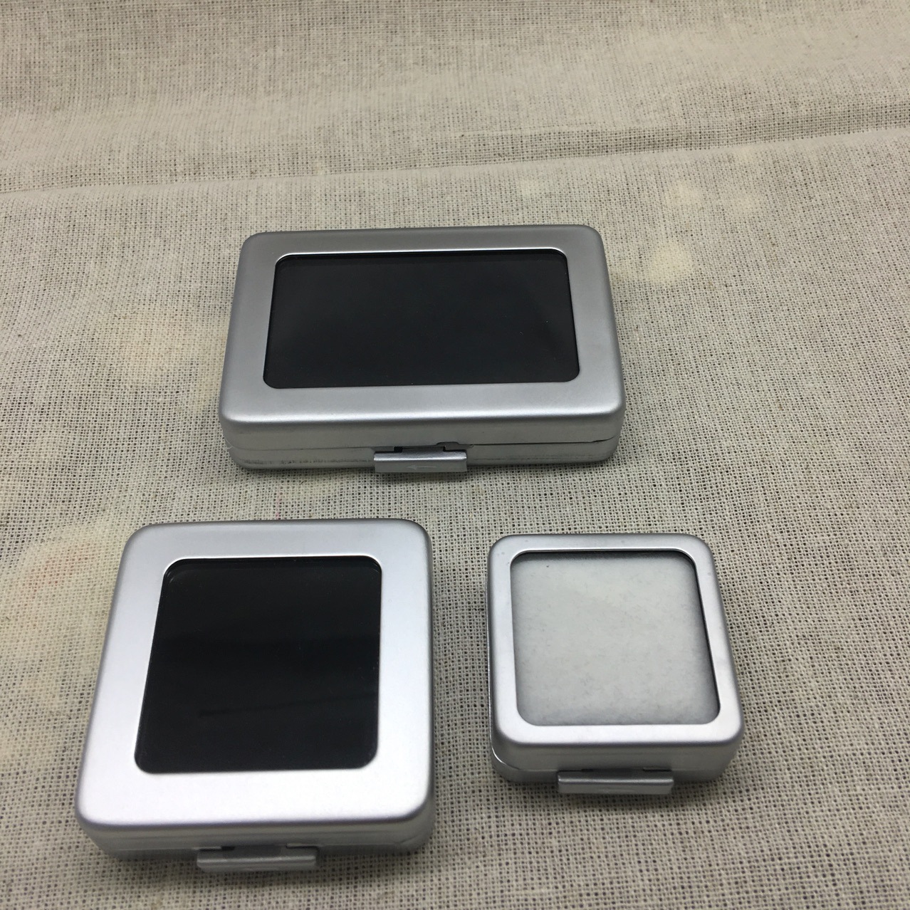 金属祼石宝石包裝盒钻石玉戒面裸石彩宝珠寶首飾展示包裝戒指盒