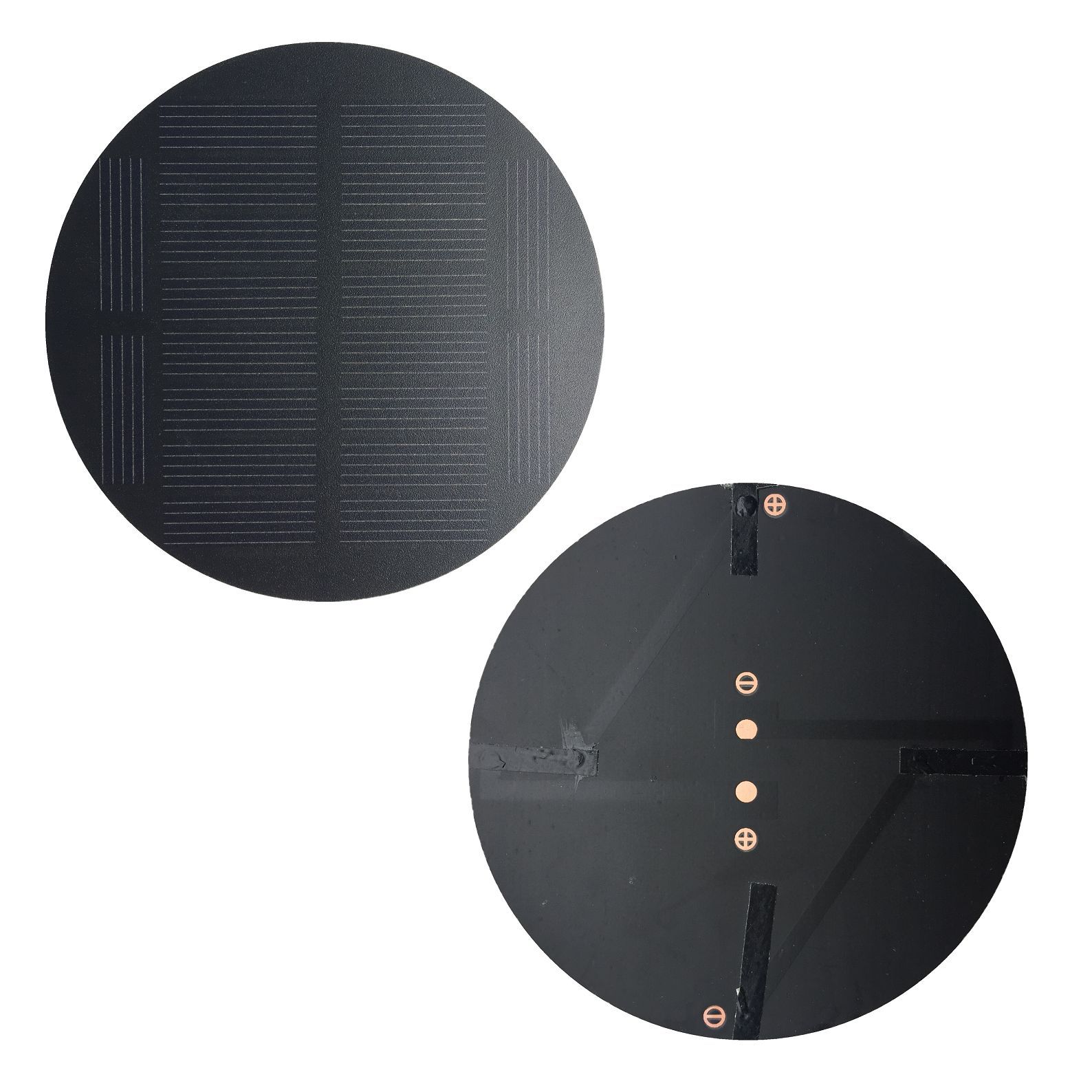 太阳能电池板PET太阳能板单晶圆形光伏电池板 滴胶太阳能板直径90