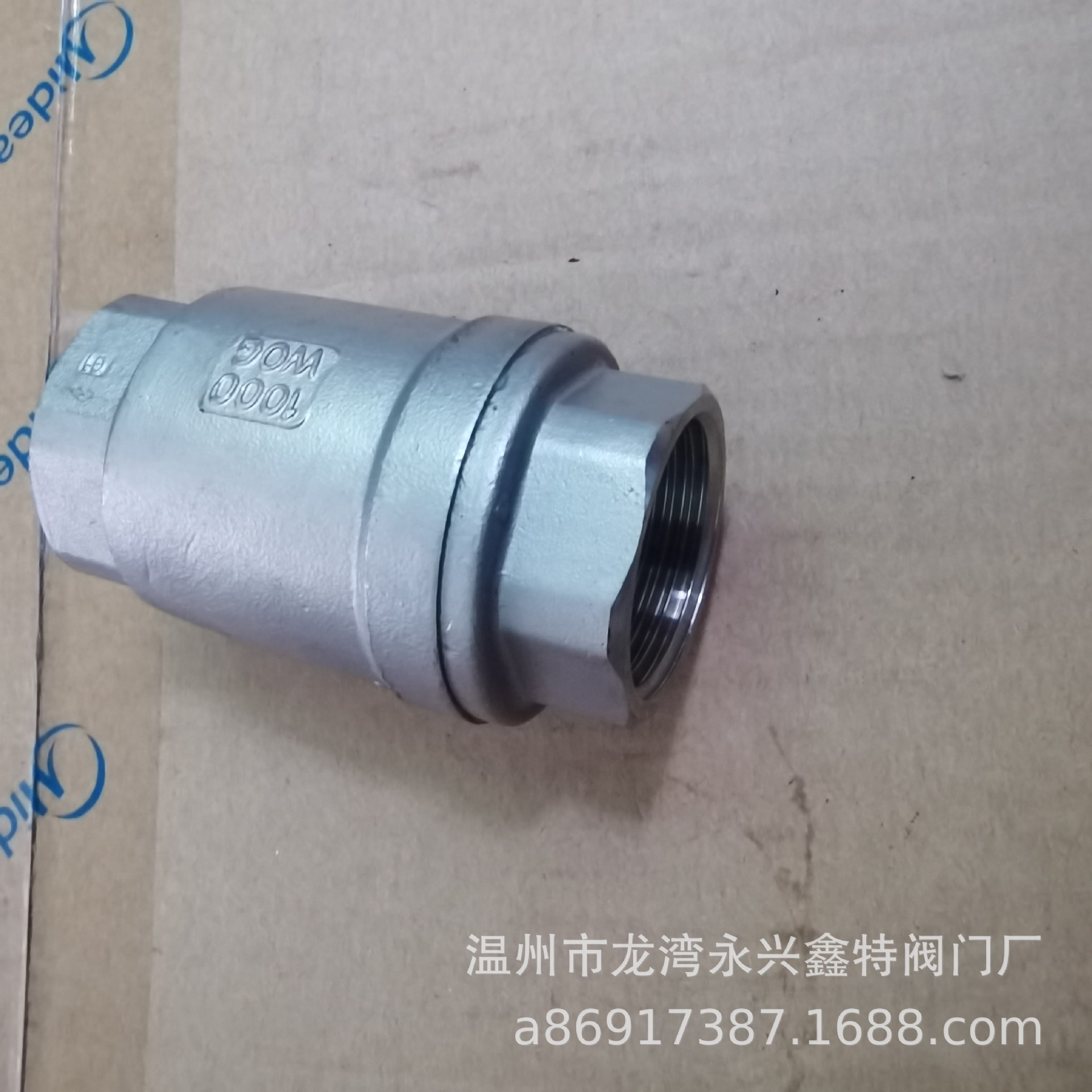 供应内螺纹不锈钢立式止回阀H12--厂家直销丝扣 旋启式止回阀