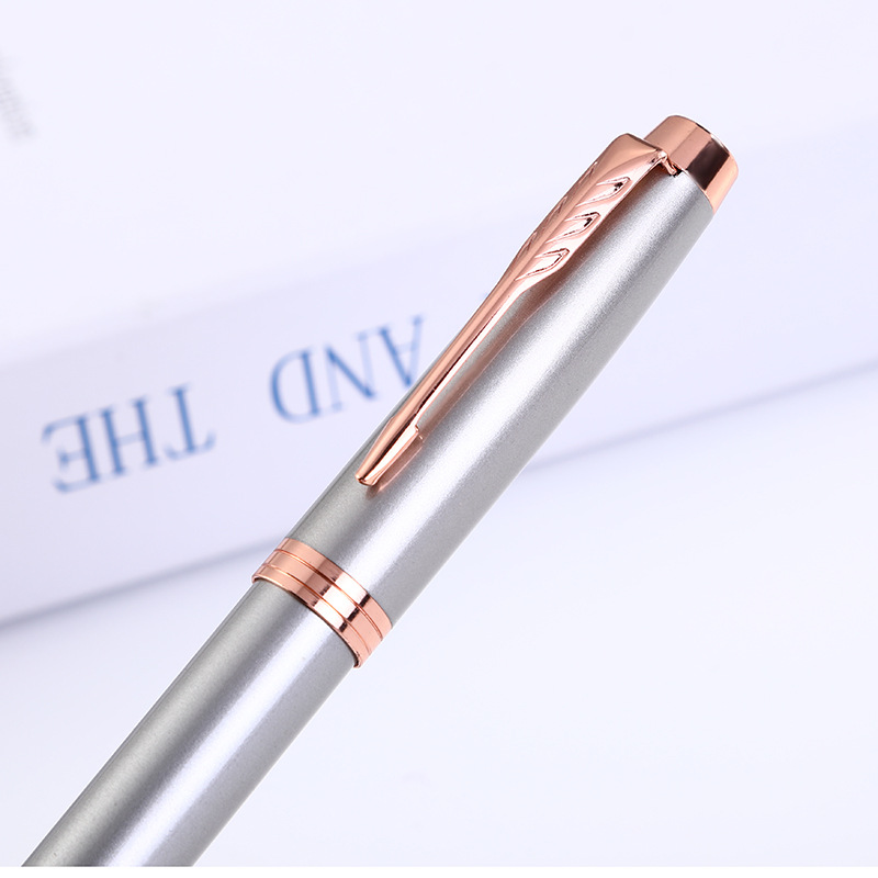 Suministro directo de fábrica pluma de firma de metal bolígrafo de negocios personalizados pluma de metal pluma de firma pluma de regalo de publicidad Impresión de pluma