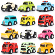 儿童玩具掌中宝迷你5CMQ版回力主题合金小汽车模型可配停车场景