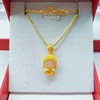 Cross -border explosion 18K real gold plating plated jade face small Meng Buddha pendant Bronze necklace manufacturer Direct selling female pendant