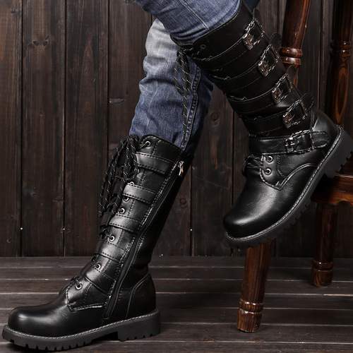 Boots for men, model 555, extra large leather boots for men, long boots for men, size 45, men's boots, model 555