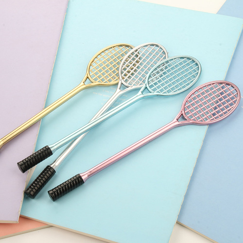 b38 creative stationery cute tennis racket shape badminton racket gel pen water pen plug-in water pen
