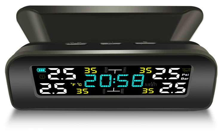 Дисплей часов монитор давления в шинах внутренний и внешний автомобиль все общие модели беспроводной Солнечный контроль давления в шинах