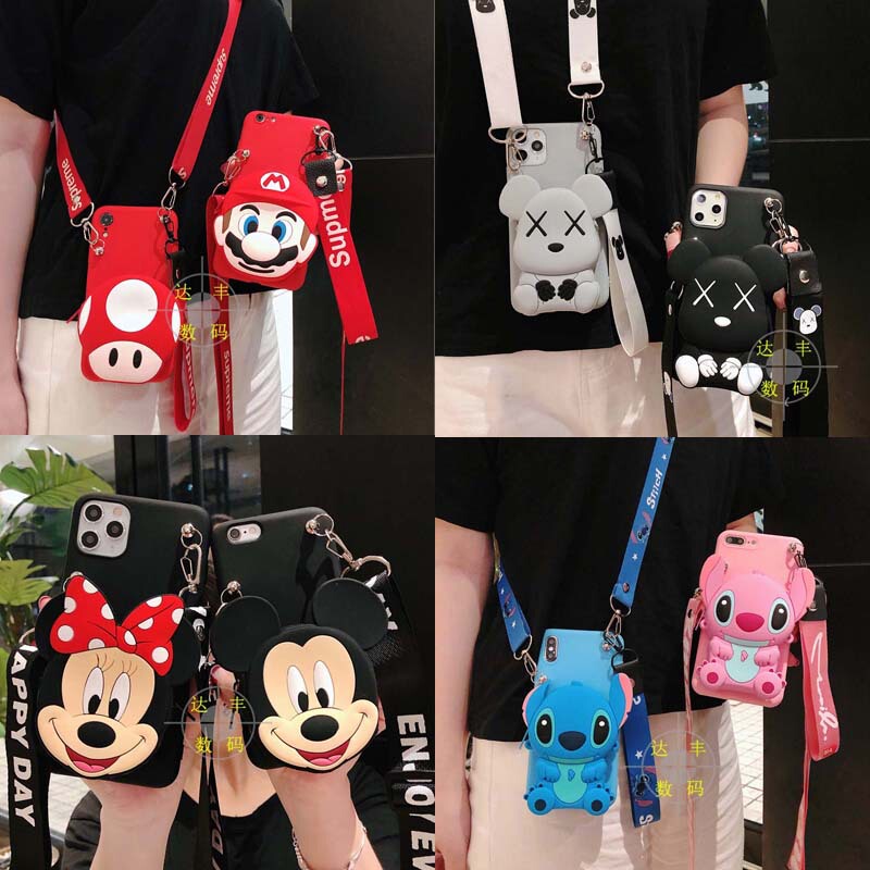 For Apple xr/11Promax storage coin purse iPhone6s/7/8Plus cute cartoon Xsmax For Apple xr/11Promax storage coin purse iPhone6s/7/8Plus cute cartoon Xsmax