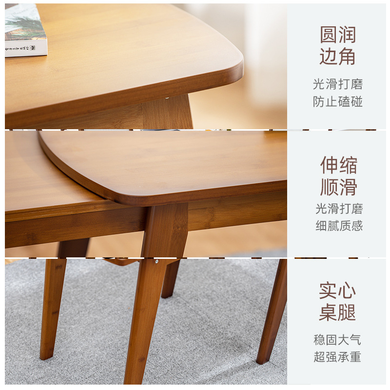Yaouda hogar mesa de té retráctil de madera maciza pequeño apartamento mesa de té moderno simple rectangular mesa baja muebles de sala de estar