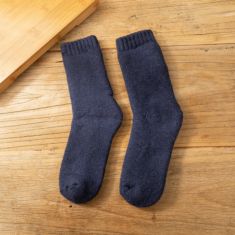 1 par de lote súper gruesos calcetines de lana de invierno cálido grueso calcetines de lana hombres forrado de lana gruesa Terry calcetines al por mayor