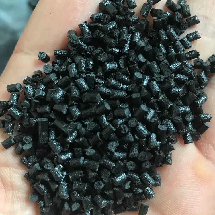 增强加纤玻纤尼龙PA12再生塑料颗粒料 黑色PA12加纤塑料颗粒原料