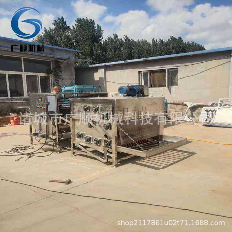 九辊烫脱一体机  鸡鸭鹅烫毛脱毛机生产厂家  九轴脱毛机