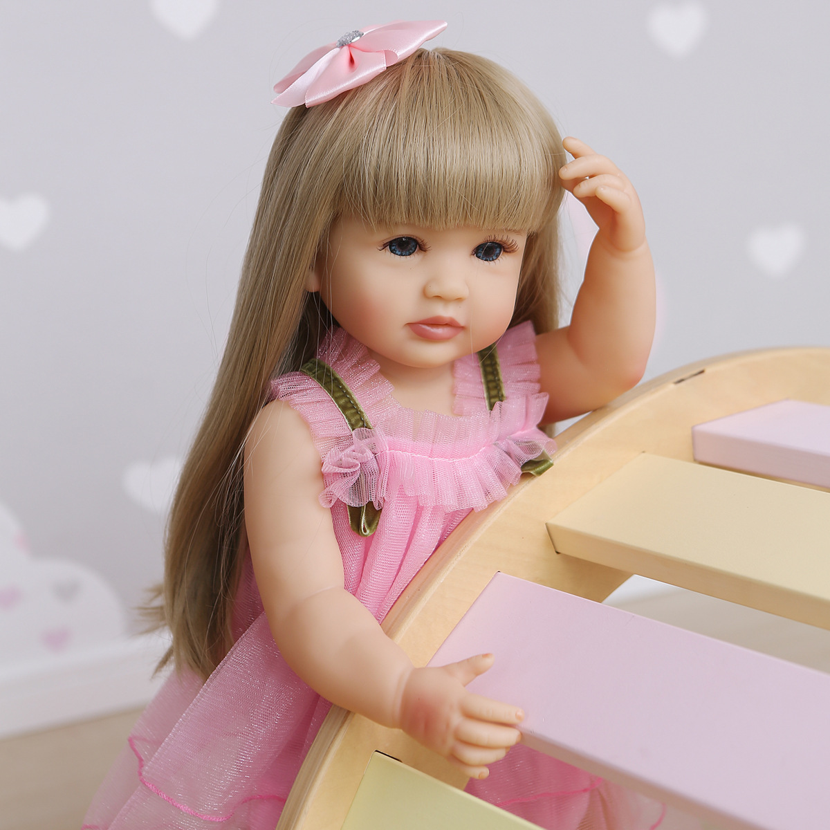 55cm NPK cuerpo completo silicona renacido niño niña suministro transfronterizo