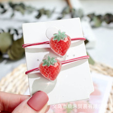 韓國新款創意兒童可愛水果小發圈寶寶Q萌多切面閃閃草莓發繩皮筋