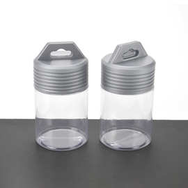 PVC65 100 25开孔器包装零件收纳盒透明零件盒铅笔文具圆形塑料筒