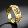 NJZ-111V-shaped opening men's ring (golden)