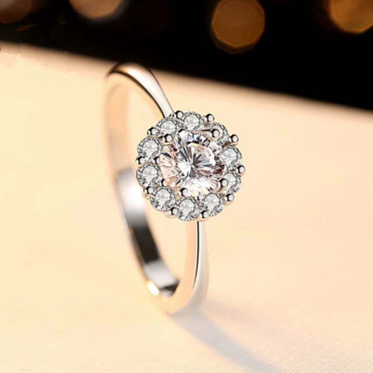 Classic wedding ring, one carat, simple and elegant design