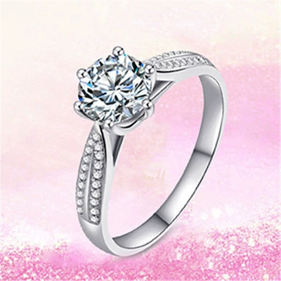 Classic wedding ring, one carat, simple and elegant design