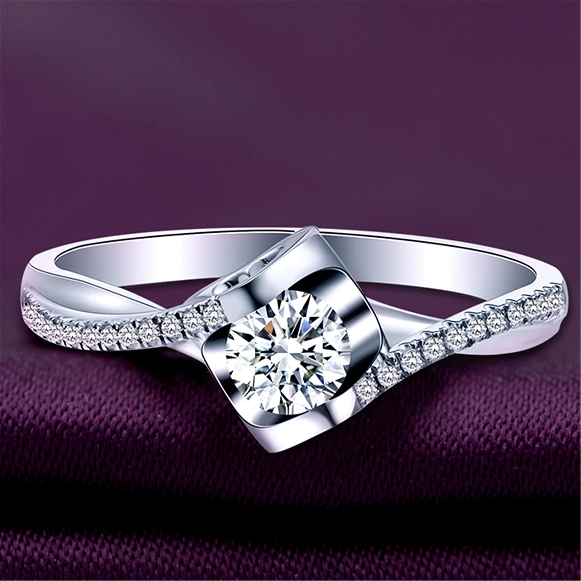 Classic wedding ring, one carat, simple and elegant design
