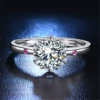Njz-06 one carat six-claw redgang jade diamond ring