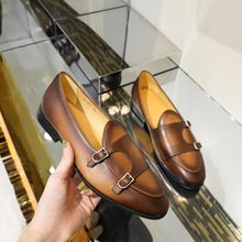 男士新款春秋百搭真皮乐福鞋欧洲站英伦休闲皮鞋一脚蹬商务男鞋