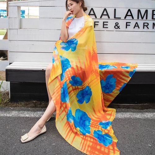 Stylish chiffon scarf for women, gauze scarf, beach scarf, women's autumn shawl scarf