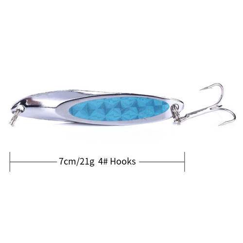 HEGN JIA Bevel-cut sequin metal long-range sea fishing 7cm21g sea bass sequin lure
