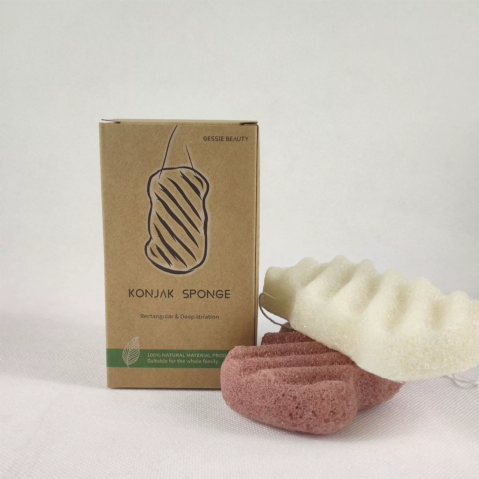 魔芋洗颜棉波浪洗澡长方形蒟蒻洗脸扑蒟蒻沐浴绵加大波浪魔芋面扑