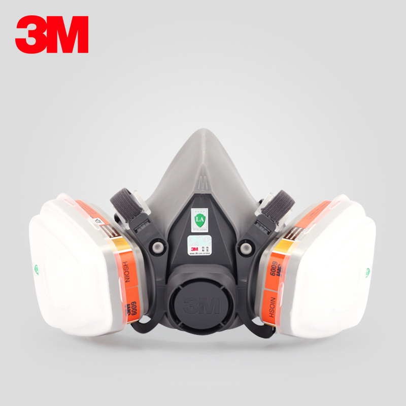 3M6200 + 6007(6009 alternativa) máscara de gas mercurio vapor mercurio cloro máscara de polvo