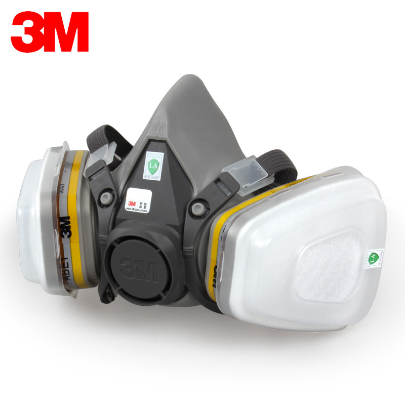 Máscara de gas 3M6200 con 6057 vapor orgánico ácido inorgánico gas sulfuro de hidrógeno máscara de gas