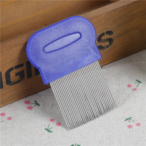 Pet grooming comb for cats and dogs, wholesale from the manufacturer, stainless steel flea and hair removal brush, massage pet supplies