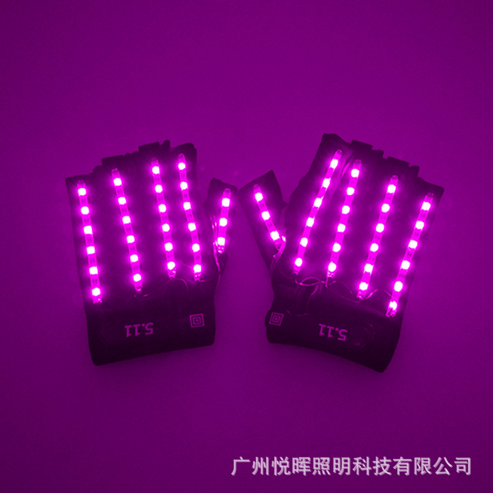 Nuevo LED parpadeante Guantes luminosos 6V etapa bar espectáculo nocturno traje mascarada Accesorios luminosos