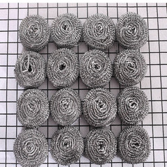10 Pack OOP Packaging Stainless Steel Wire Ball Cleaning Balls Household Kitchen Dishwashing Pot Scrub Wire Balls Wholesale