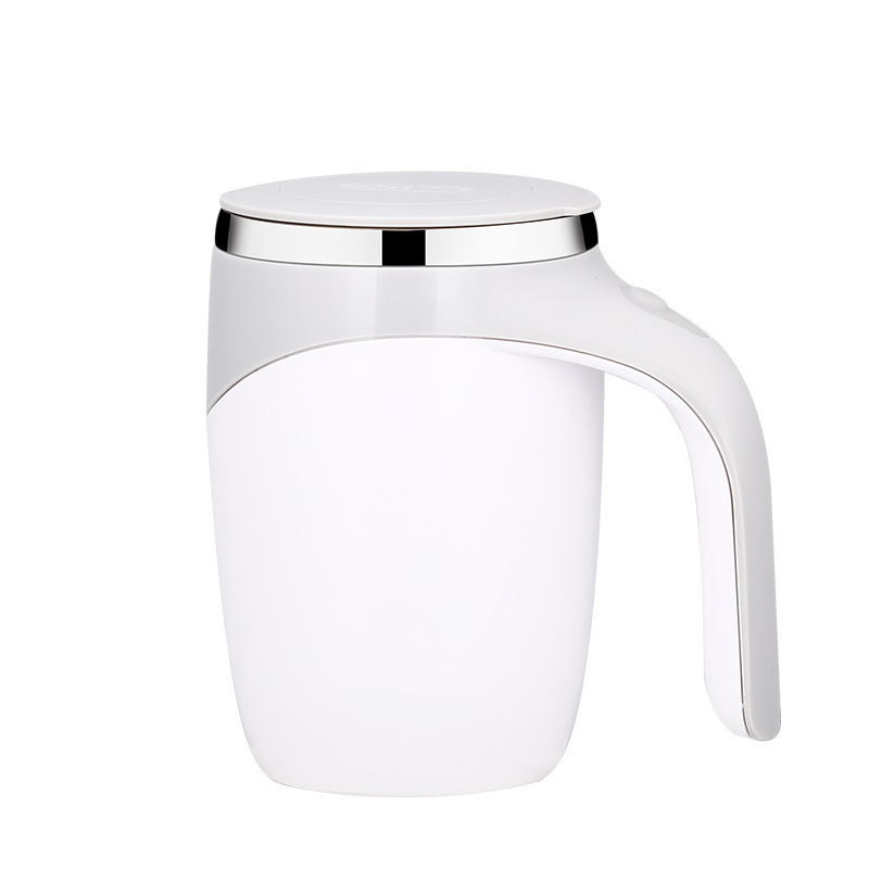 Café taza de mezcla acero inoxidable tipo de batería magnetizada giratoria eléctrica taza de leche marca perezoso taza de regalo fabricante
