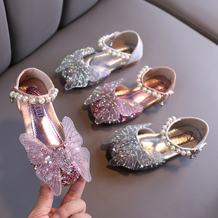 2024 Spring and Autumn New Korean Style Girls' Junior Middle and Big Princess Girls' Casual Shoes Performance Shoes Trendy Leather Shoes