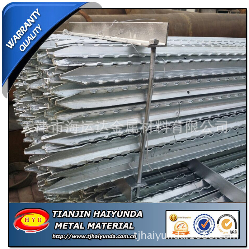 热浸镀锌花边钢桩 / 围栏立柱