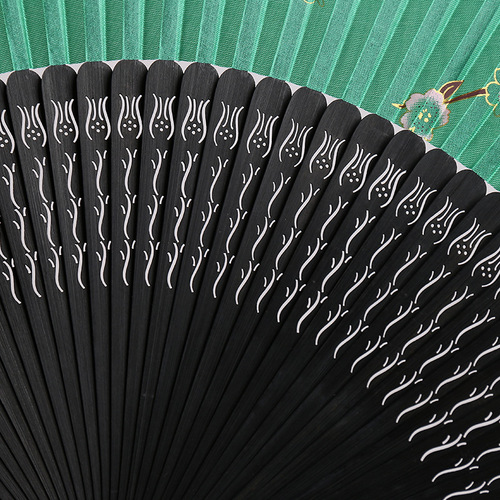 Scenic area fan Internet celebrity hollow exhaust fan ancient fan Chinese style dance fan folding fan female cloth covered Republican fan