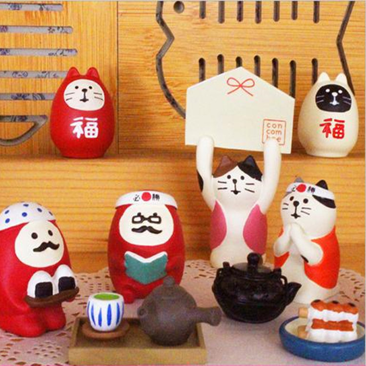 Zakka 일본 식료품 읽기 시험 통과 달마 수지 선물 창조적 인 미니어처 장식품