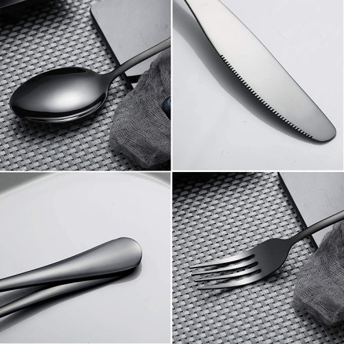 Source manufacturer 1010 gold-plated stainless steel cutlery, forks and spoons, cross-border Western food tableware set, knives, spoons and forks