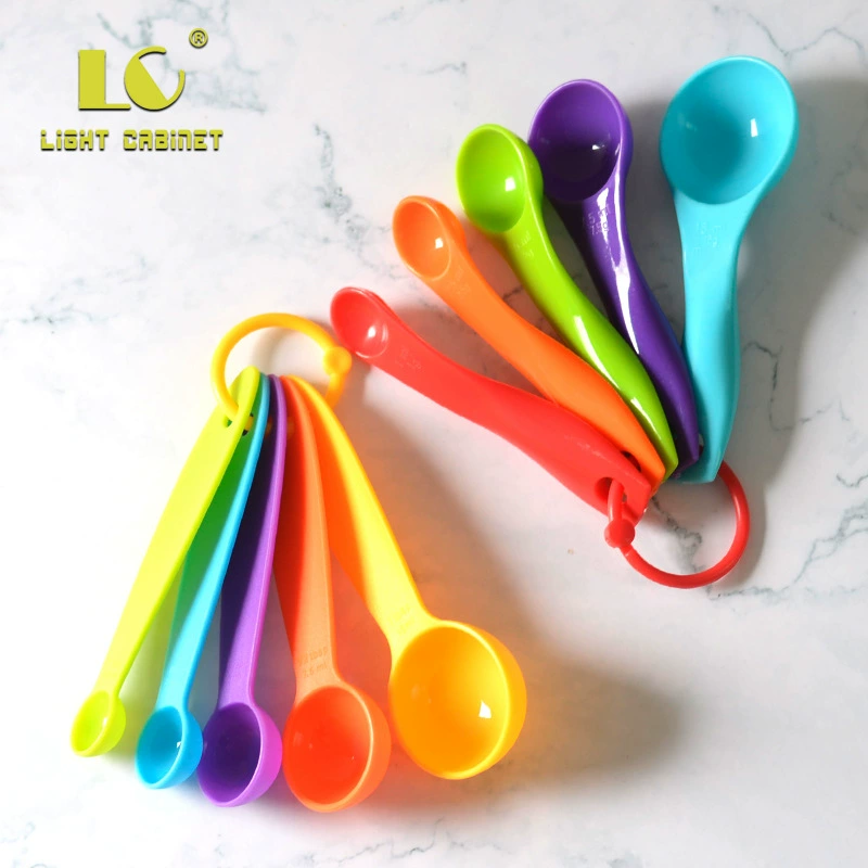 Set scaled, high quality measuring spoon, plastic key bag, 5 pieces, increased thickness