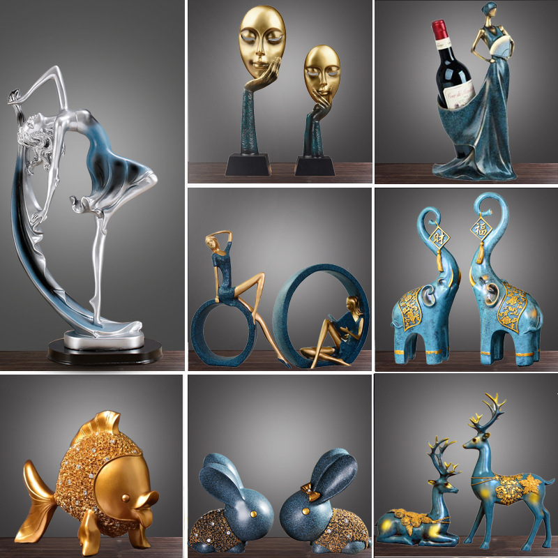 Modern Living Room Decorations Simple Home Creative TV Cabinet Wine Cabinet Ornaments Bedroom Decorations Gift Crafts